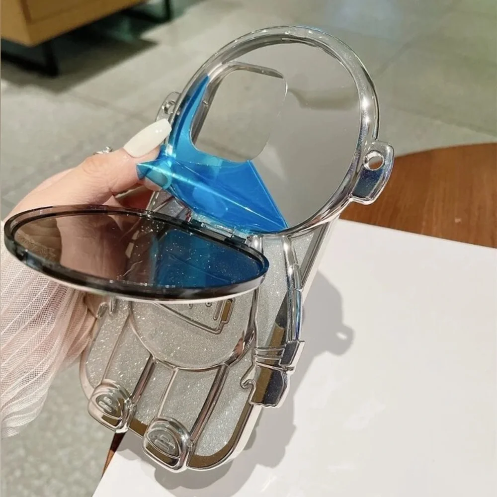Silver Astronaut Crossbody Bag  IPhone 14Pro Phone Case & Purse #Coachella